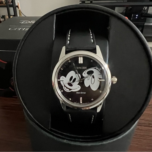 Citizen Silver and Black Mickey Mouse Watch - Picture 2 of 8